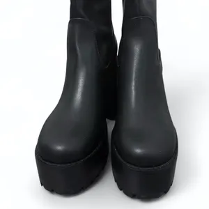 Princess polly platform mid calf chunky heel Garbo Boots Black thumbnail 3