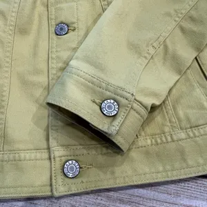 Talbots Womens XS Chartreuse Denim Trucker Jacket Cotton Blend Stretch ID245 thumbnail 8