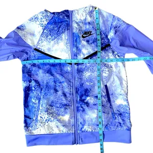 Nike Women Purple Black Hiking Run Raincoat Jacket Hood Water-Resistant size L thumbnail 7