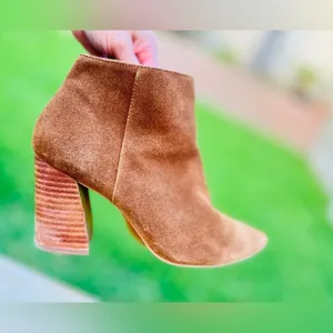 Steve Madden Idonia Boots Womens Size 9 Brown Cognac Suede Ankle Block Heel thumbnail 8