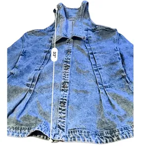 Free People‎ Katie Denim Mini Dress Small Acid Wash Halter Button Front Boho thumbnail 9