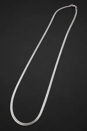 Classic Sterling Silver Herringbone Necklace Chain 2MM 18 Inches Inches thumbnail 1