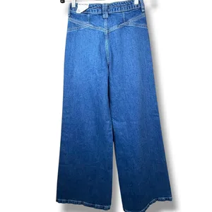 NEW Free People We The Free Blue Night Kellee High Rise Palazzo Wide Leg Jeans thumbnail 7