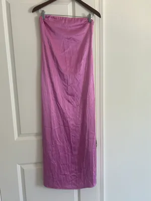 Zara Pink Satin Maxi Dress thumbnail 4