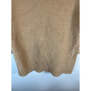 Reformation Jeans Tan Ribbed Knit Organic Cotton 3/4 Sleeve Top‎ Small Designer thumbnail 4