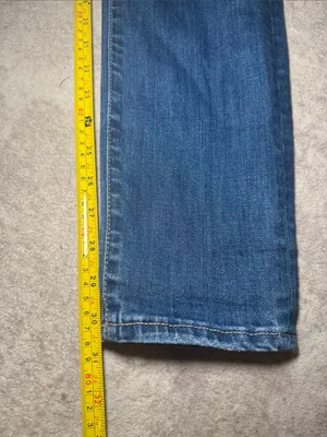 American Eagle Outfitters Blue Jean Denim Hi-Rise Jegging Distressed 16 Long thumbnail 4