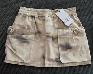 ZARA Tie-Dye Cargo Mini Skirt thumbnail 1