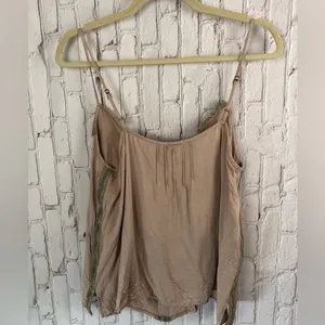 Anthropologie Tiny pink and gold camisole blouse tank top size L thumbnail 3