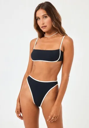 L*Space Ribbed Hazel Bikini Top, Size Medium, $92 thumbnail 3