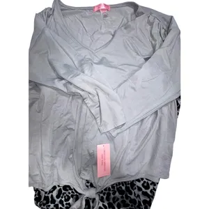 Christian Siriano‎ Pajama Set Super Soft Leopard Pants Lounge Joggers L NWT thumbnail 7