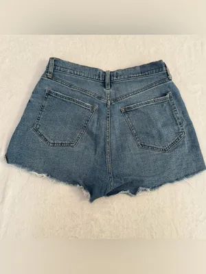 Abercrombie and Fitch Curve High Rise Cross Over Waist Mom Shorts size 4 thumbnail 2