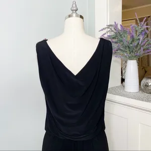 White House Black Market V-Neck Formal Dress with Crystal Shoulder Accents 4 thumbnail 5