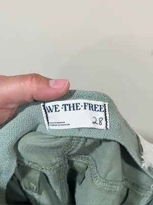 NWT olive green We The Free by Free People pull-on corduroy pants size 28 thumbnail 15