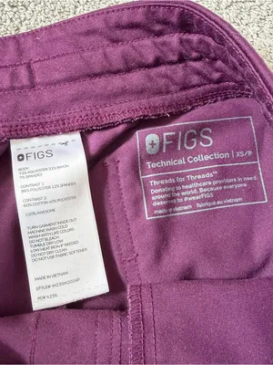 Figs Women’s Zamora High-Rise Jogger Scrub Pants Pull On in Purple XSP thumbnail 9