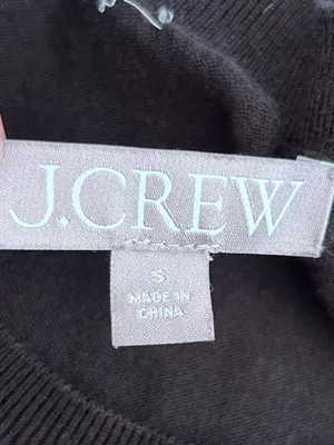 J.Crew Black Shrunken Tencel Lyocell-Blend T-Shirt Short Sleeve Size Small thumbnail 4