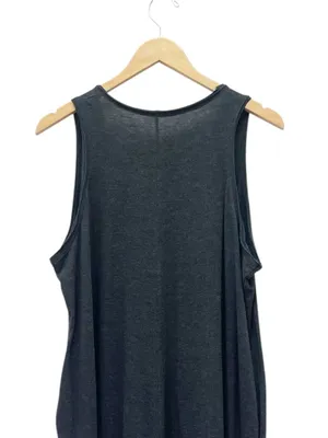 Natural Life One Size Charcoal Gray Wide Leg Lounge Jumpsuit Sleeveless Pockets thumbnail 7
