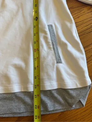 Eleventy Made In Italy hoodie white with gray trim‎ size small. Cotton. thumbnail 9