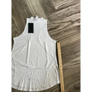 Alphalete Women's Premium Mockneck Tank -White,size Small thumbnail 5