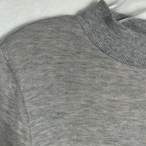 Lou & Grey Womens Heather Grey‎ Mock Neck Long Sleeve Swing Dress Medium thumbnail 4