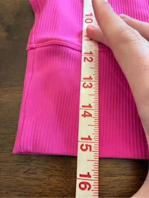 Lululemon Power Pivot Tank Top Size 2 Sonic Pink Ribbed Workout Reversible thumbnail 5