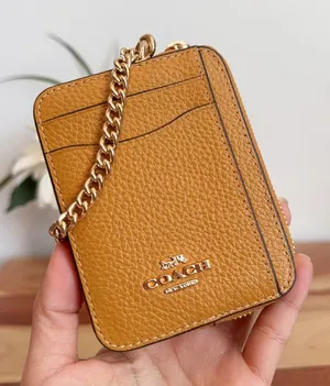 NWT Coach Leather‎ Zip Card Case thumbnail 1