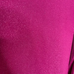 Skims Long Sleeve Dress Luxe Limited Edition Fuchsia Shimmer Foil Womens Medium thumbnail 8