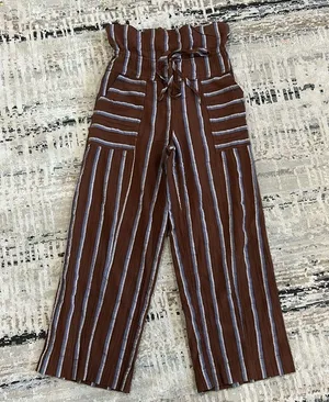 Free People come to play striped wide leg cropped pants thumbnail 4