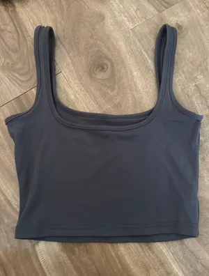 Grey Fits Everybody Cropped Tank Gray Size M thumbnail 1