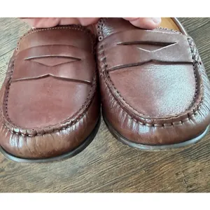 Jack Rogers Quinn Penny Loafers Sz 10 Brown Leather Academic Classic Brazil Made thumbnail 6