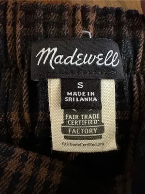Madewell Plaid Double Breasted Mini Skirt Womens Medium MA984 thumbnail 4