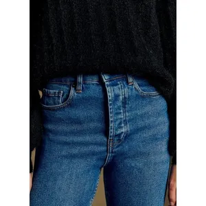 Sezane Brut Sexy Jeans Denim Blue High Rise Straight Leg Organic Cotton Size‎ 26 thumbnail 3