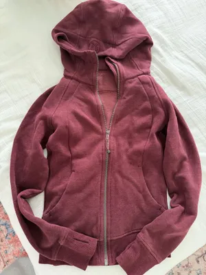 Lululemon Scuba Full-Zip Maroon Size 2  thumbnail 1