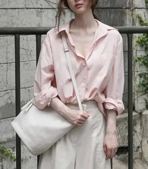 Old Navy pink button down top. Size medium. Super cute and preppy. Womens Button Down Shirt Long Sleeve V-Neck Classic Style Work Office Shirt thumbnail 3