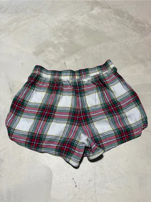 Aerie Plaid pajama Shorts - Red & Green Tartan medium thumbnail 4