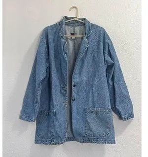 Vintage sun belt denim jean barn coat jacket western chore L thumbnail 1