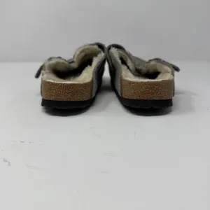 Birkenstock Boston Shearling Clogs Stone Coin Gray Suede Women Size 38 thumbnail 9