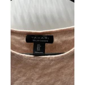 Tahari 100% 2 Ply Cashmere Pull Over Sweater Blush Pink‎ Small Winter Soft thumbnail 2