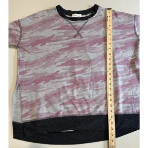 Happy Days Camo Sweatshirt Small Oversized Camouflage Travel Lounge Vacation thumbnail 5