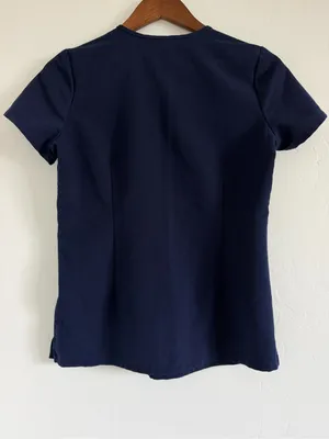 FIGS Catarina One-Pocket Scrub Top XXS Navy Blue Technical Collection thumbnail 2