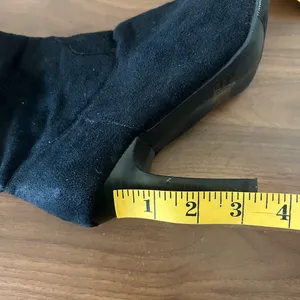 Splash fusion Foot Wear Black Velvet Embroidered Western Heel Boots Size 7 thumbnail 9