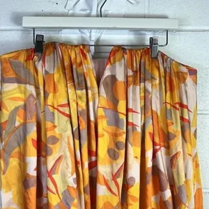 Acler Haslam Maxi Strapless Size 8 Orange/Pink Miami travel golden print thumbnail 7