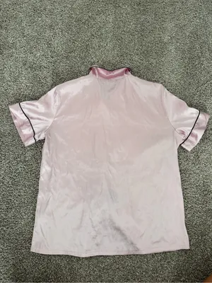 Amazon Women's Satin Short Pajama Set - Pink thumbnail 6