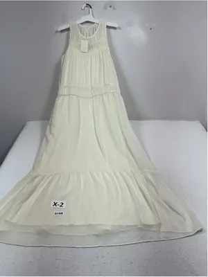Womans NWT A New Day Pullover Boho Sleeveless Maxi Dress Size XS Lined Cream thumbnail 1
