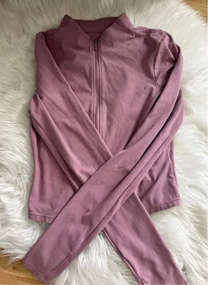 Nike zip up sweatshirt pinkish purple size xs jacket pull over thumbnail 1