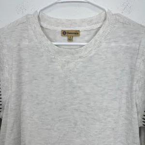 Democracy Womens Sweatshirt‎ Cream Stitch Detail Pullover Top Size S NWT Soft thumbnail 4