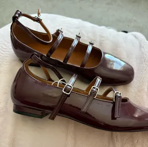 American Eagle Burgundy ballet flats thumbnail 1
