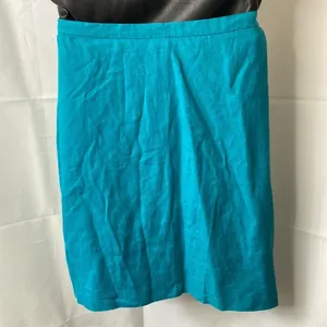 Zara Women’s Teal Linen Ruffle Midi Skirt Size Small thumbnail 9