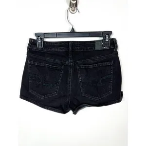 American eagle 360 super stretch hi-rise shortie‎ black shorts women's size 2 thumbnail 3