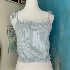 Brandy Melville John Galt Blue Striped Tank Top thumbnail 12