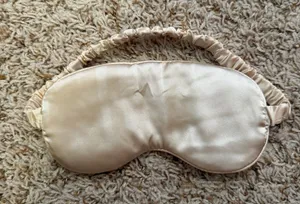 Silk Eye Mask in Champagne - Gentle Light-Blocking Sleep Mask thumbnail 1
